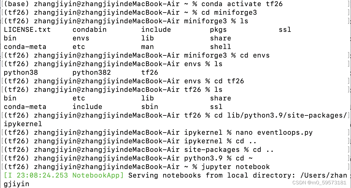 【Mac Air M1 2020 12.3】jupyter+python3.9+tensorflow2.6_python3.9 jupiter