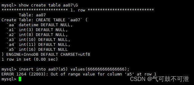 【达梦数据库】mysql与达梦整数类型对比关系