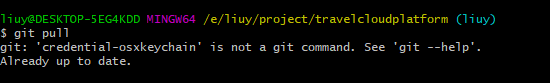 git: 'credential-osxkeychain' is not a git command. See 'git --help'.