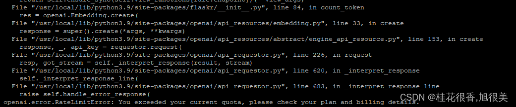 openai.error.RateLimitError: You exceeded your current quota, please check your plan and billing det