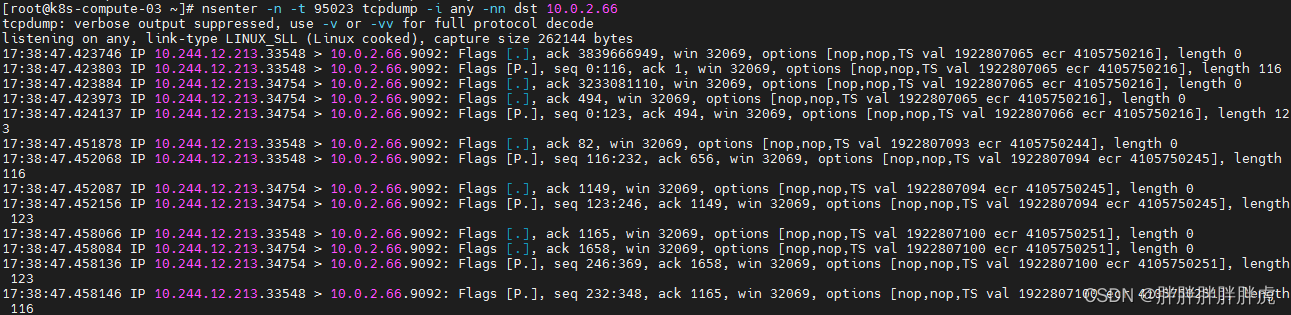 tcpdump 抓包记录