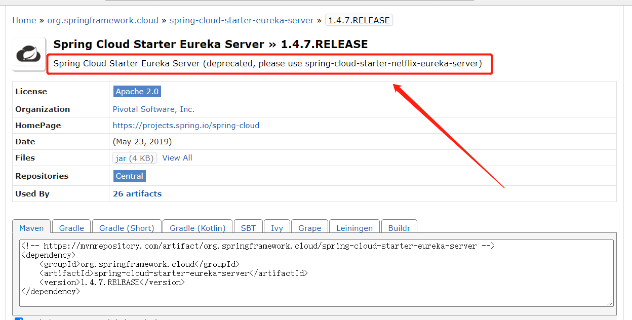 [已解决]SpringCloud集群分布Eureka依赖问题_springcloudstartereureka is