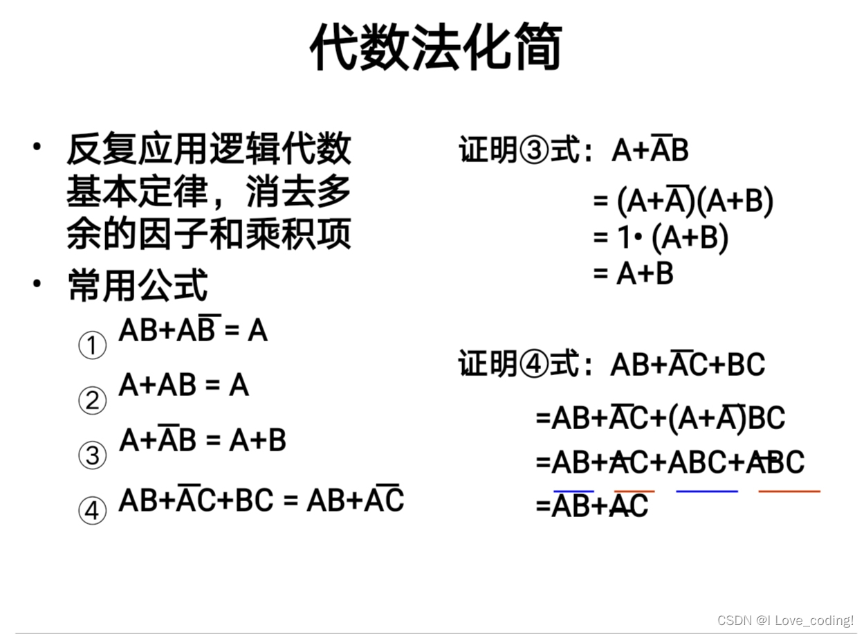 代数法化简