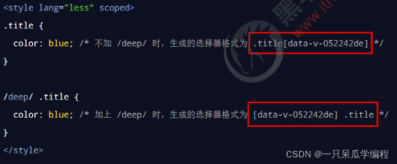 Vue -- scoped 组件间的样式冲突