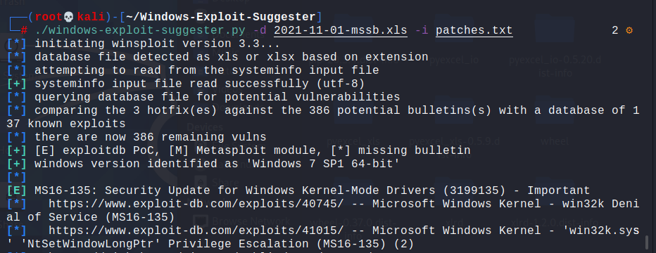 upload exploit suggester to local