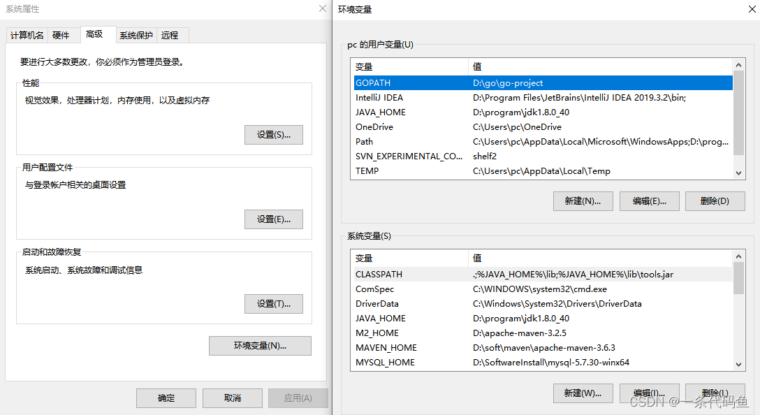 environment variables