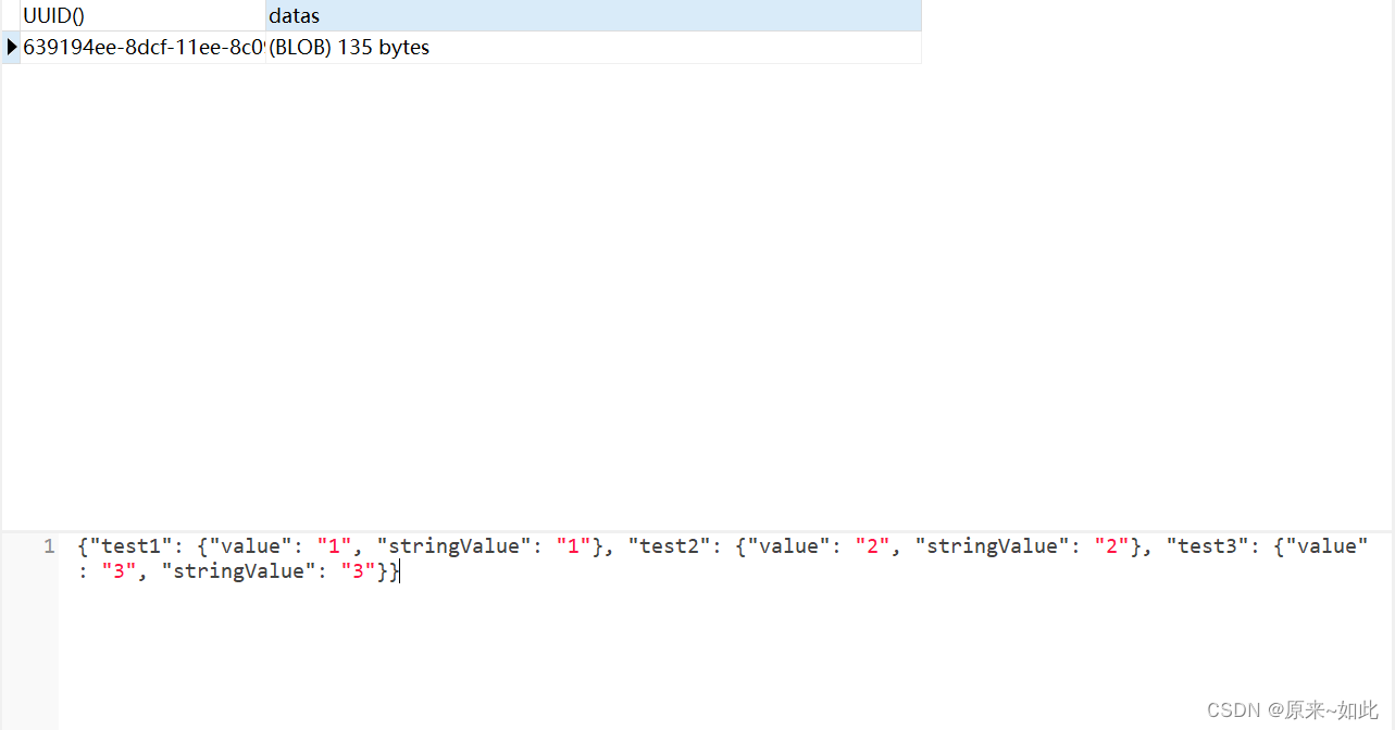 datas类型为blob