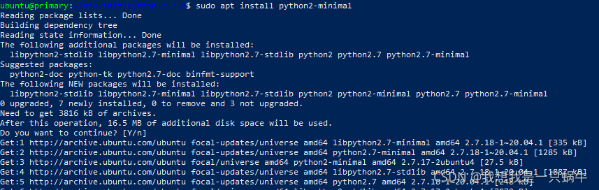 安装 Python 2.7 在Ubuntu 20.04 LTS_ubuntu20.04安装python2.7-CSDN博客