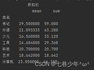 第四章. Pandas进阶—数据分组统计