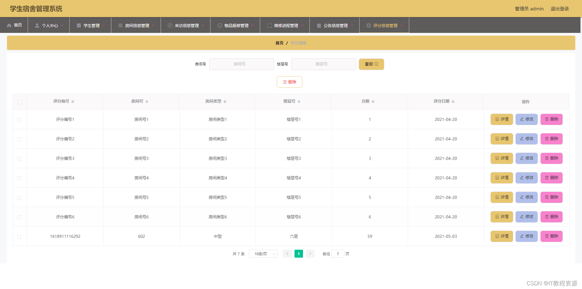 基于javaweb,ssm学生宿舍系统(带论文)