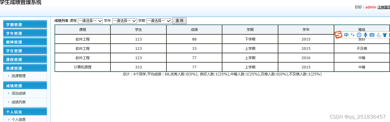 JSP 学生成绩管理系统myeclipse定制开发sqlserver数据库网页模式java编程jdbc