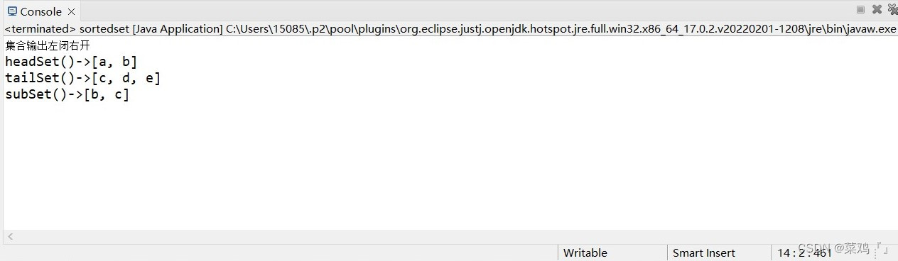 Java SortedSet类三个集合输出方法:headSet()、tailSet()、subSet()_headset和tailset方法 ...