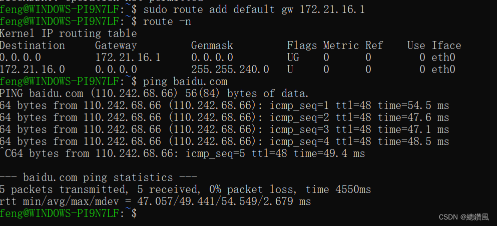 微软商店的ubuntu 连不上网Temporary failure in name resolution