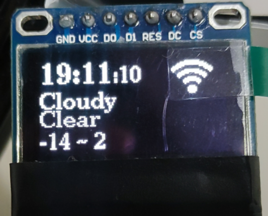 四行代码制作你的esp8266天气时钟——基于NodeMCU、OLED模块_esp8266天气时钟代码-CSDN博客
