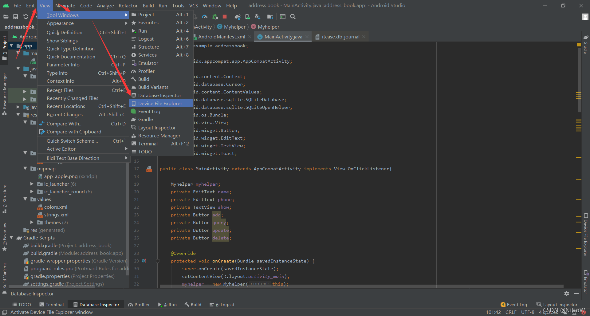 Android Studio怎么打开我们所创建的SQLite数据库_如何用android studio中的sqlite打开电脑里的sql文件 ...