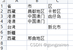 根据省市区名字发送请求