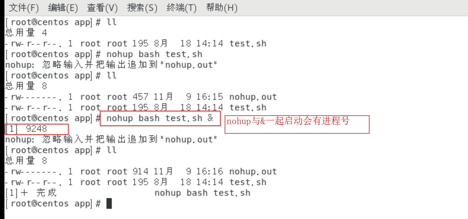 Linux nohup后台启动/ 后台启动命令中nohup 、、重定向的使用