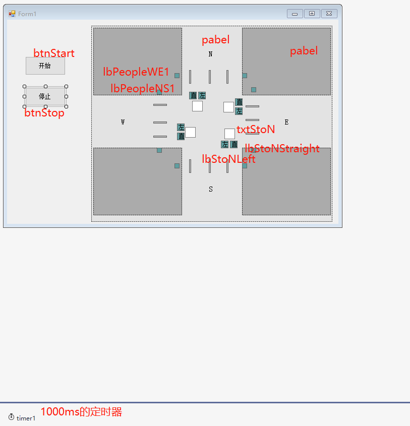 【WinForm项目】C#模拟交通信号灯|WinForm交通红绿灯