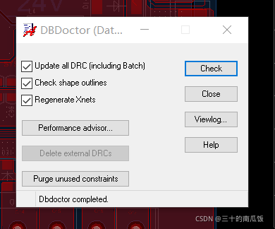 db check setting