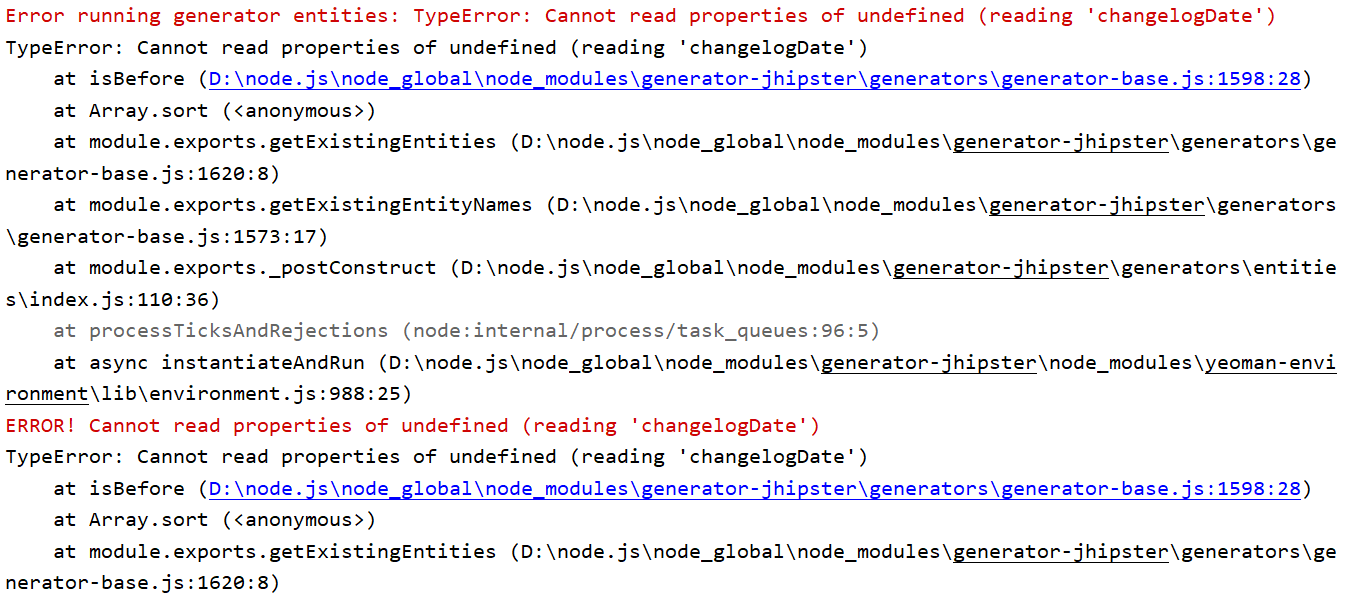 Error running generator entities: TypeError: Cannot read properties of  undefined (reading 'changelog_眠不觉2020的博客-CSDN博客_error running generator  entities: typeerror: canno