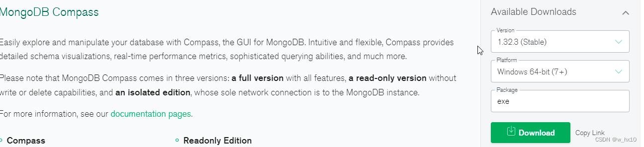 mongodb+ mongo cpmpass安装_mongopass_w_hx10的博客-CSDN博客