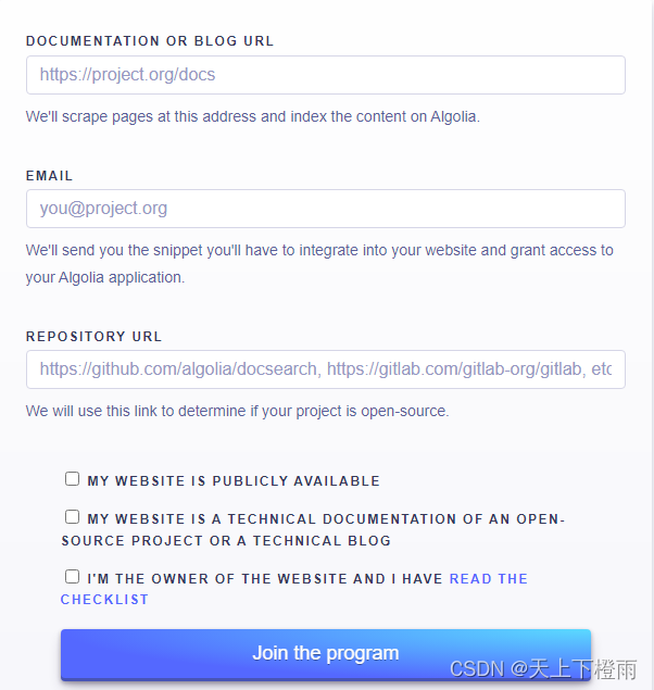 [外链图片转存失败,源站可能有防盗链机制,建议将图片保存下来直接上传(img-10kNGIc8-1659097927978)(./images/algolia_docsearch/apply.png)]