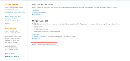 MySQL Community (GPL) Downloads ?