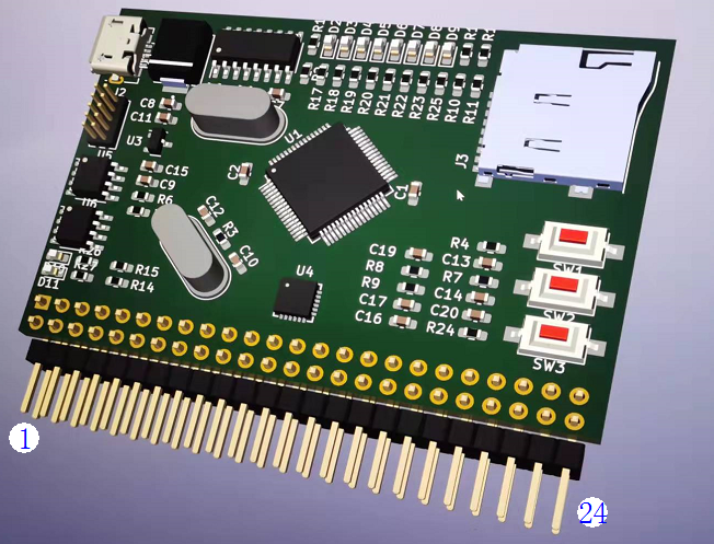▲ 图1.1 SUYONG双列直插单边的实验电路板