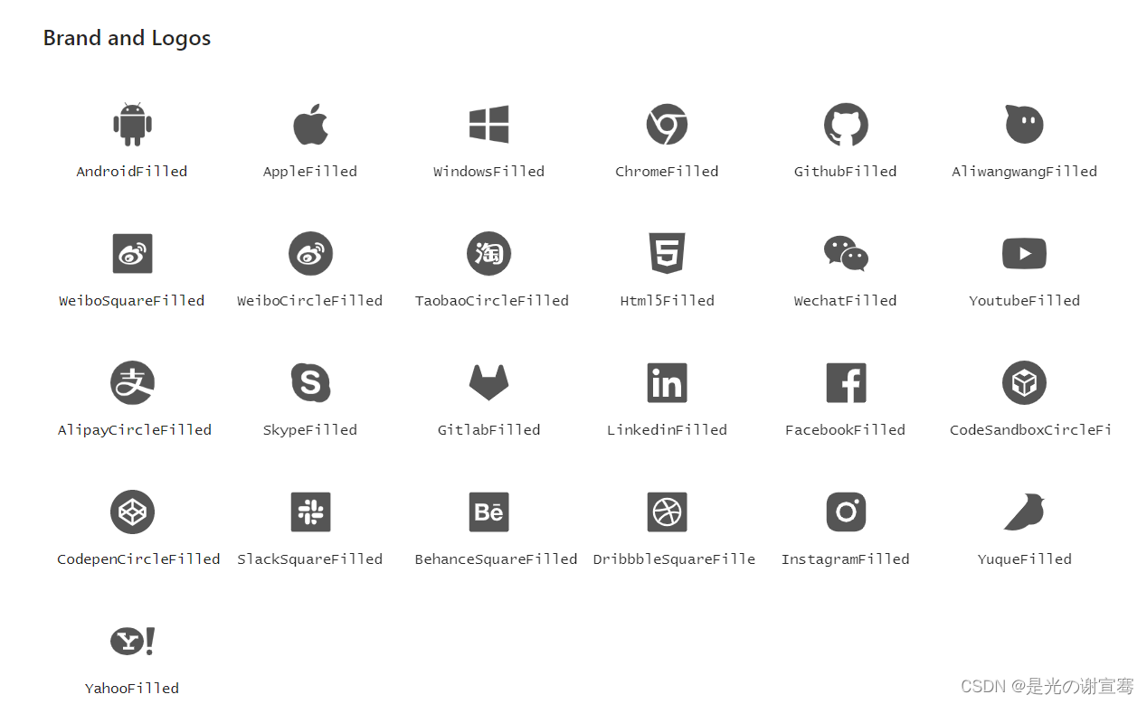 【Ant Design】图标大全(网断专用)_ant design图标-CSDN博客