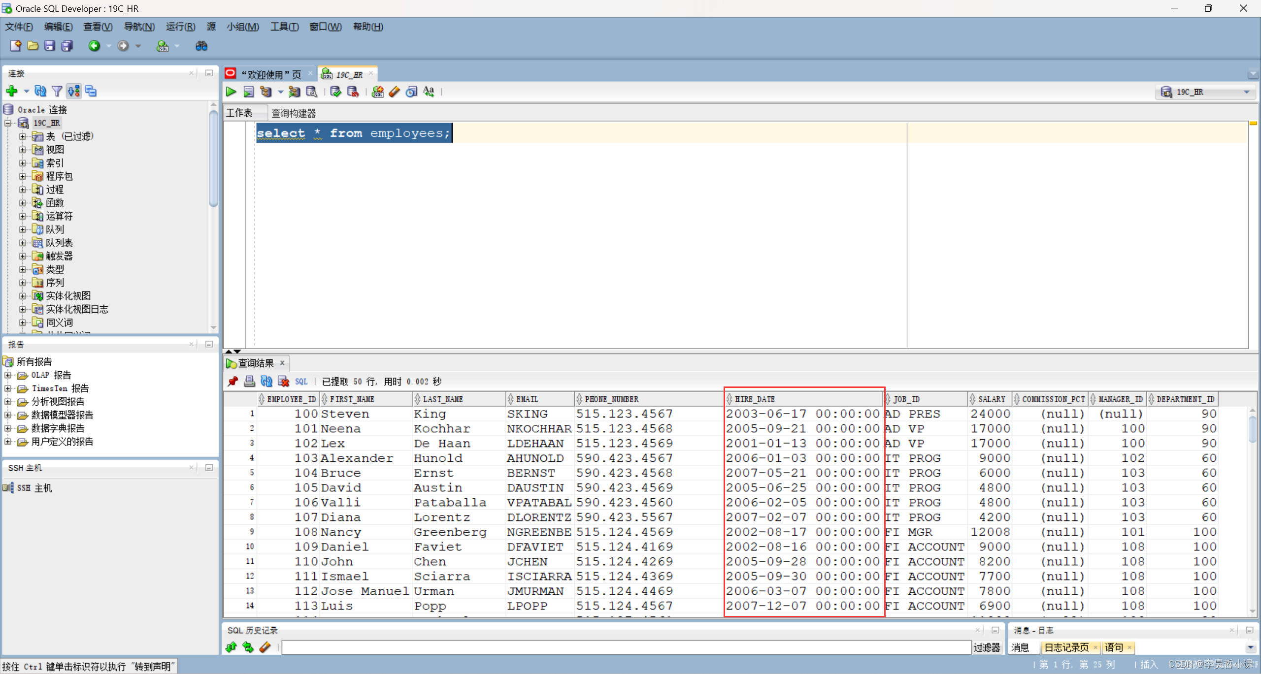 Sql Developer日期显示格式问题