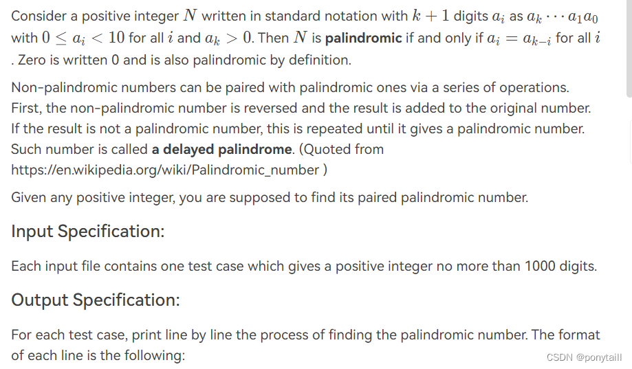 PAT 1136 A Delayed Palindrome