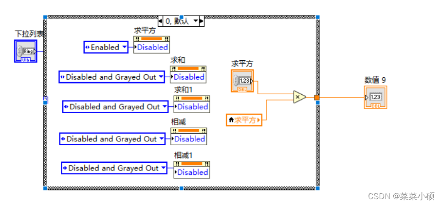 labview学习笔记1——下拉列表及禁用输入项，属性节点禁用disanble and grayed out_labview下拉列表-CSDN博客