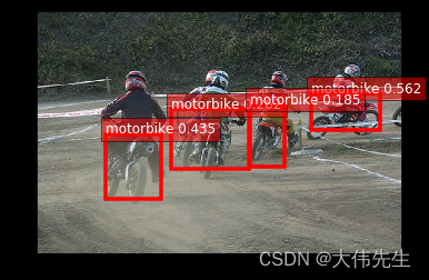 使用AutoGluon的摩托车检测结果