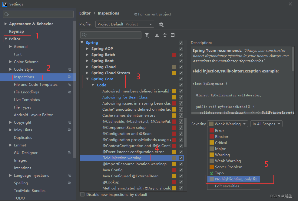 Field injection is not