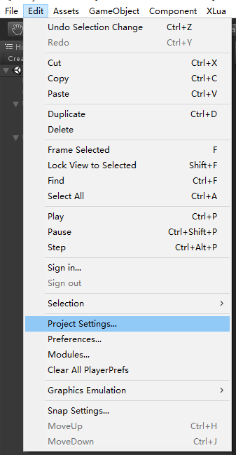 Project Settings