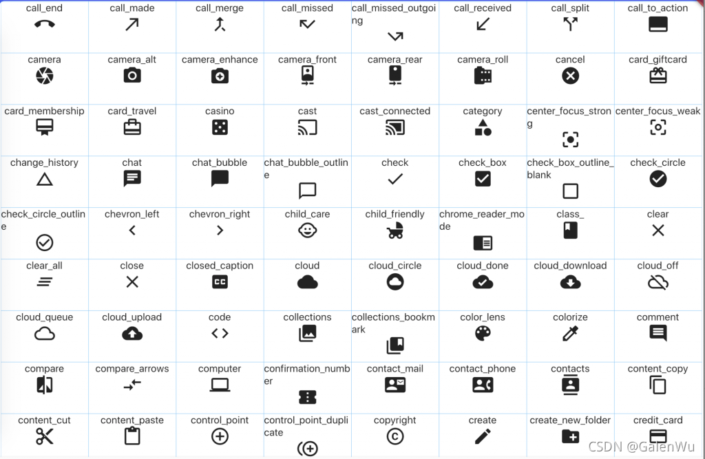Flutter Icons 内置图标库,全套Material图标_flutter icons图标有哪些-CSDN博客