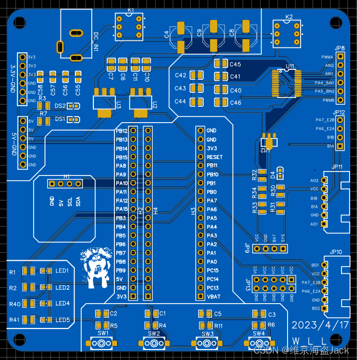 图2-3扩展板PCB_2D图_正面