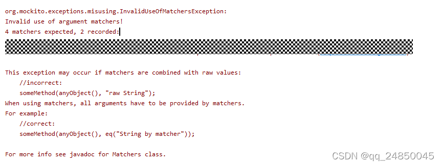 Invalid use of argument matchers-CSDN博客