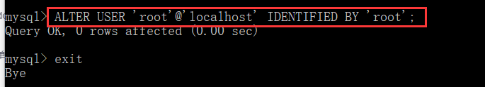 ALTER USER 'root'@'localhost' IDENTIFIED BY '新的密码';