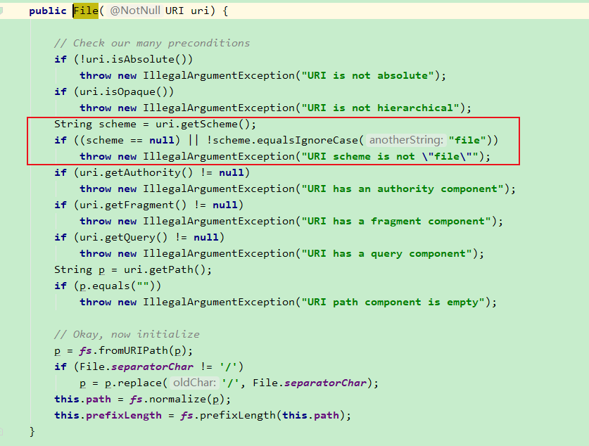 IllegalArgumentException URI scheme is not “file“错误解决_uri scheme is