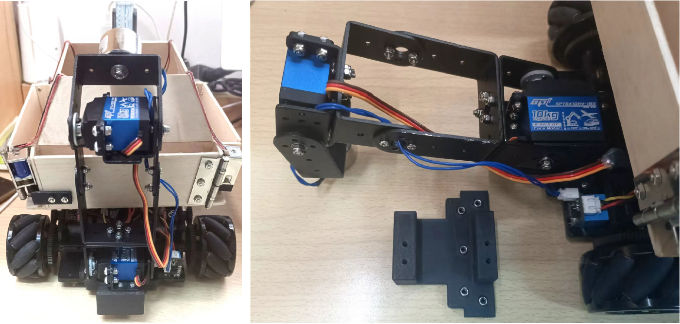 ▲ Figure 4.1.1 Two-axis robot arm and robot arm fixing bracket