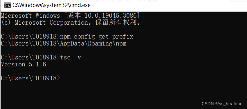 typeScript安装及TypeScript tsc 不是内部或外部命令，也不是可运行的程序或批处理文件解决办法