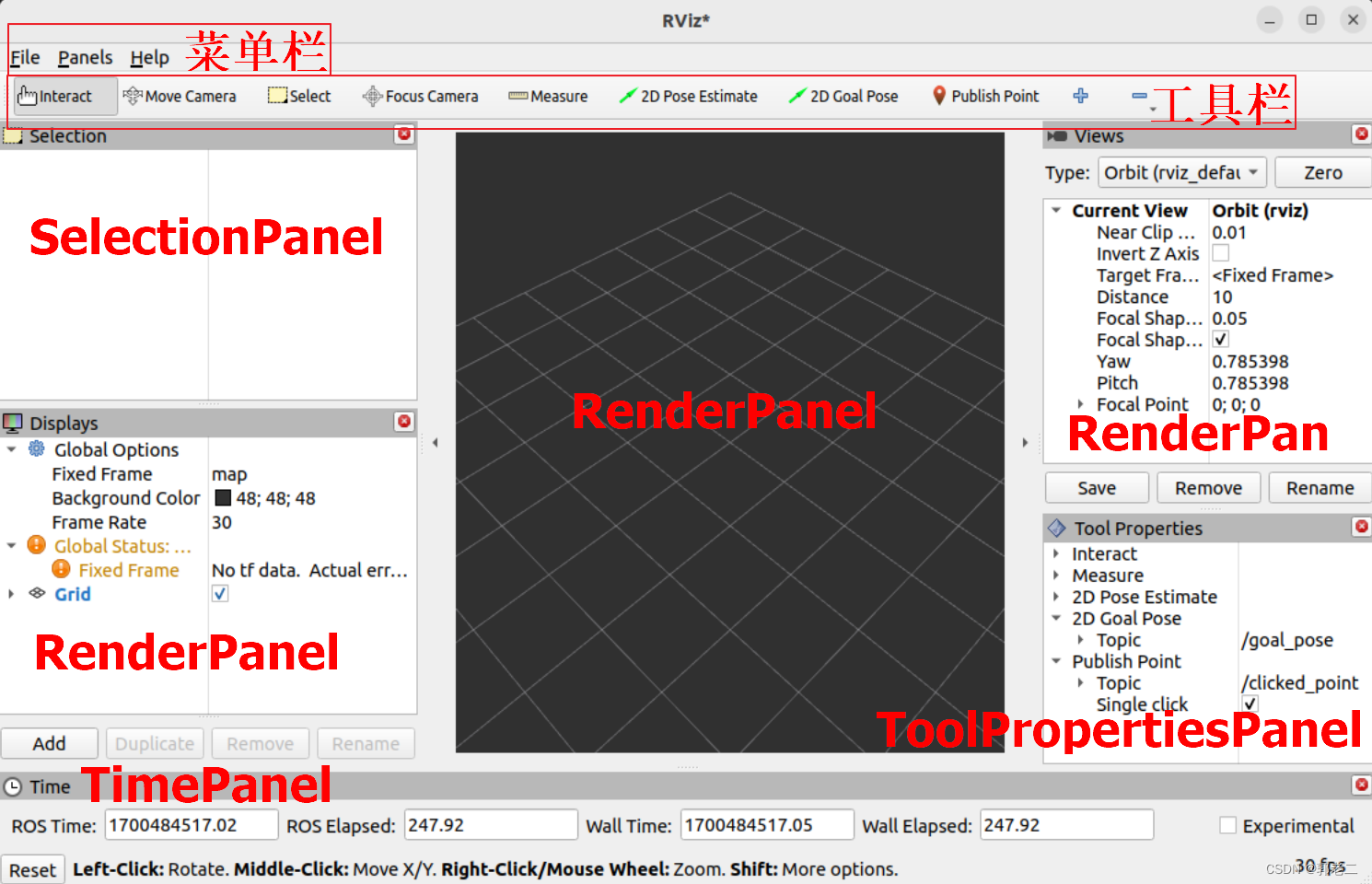 【ROS】RViz2源码分析（三）：核心类VisualizerApp