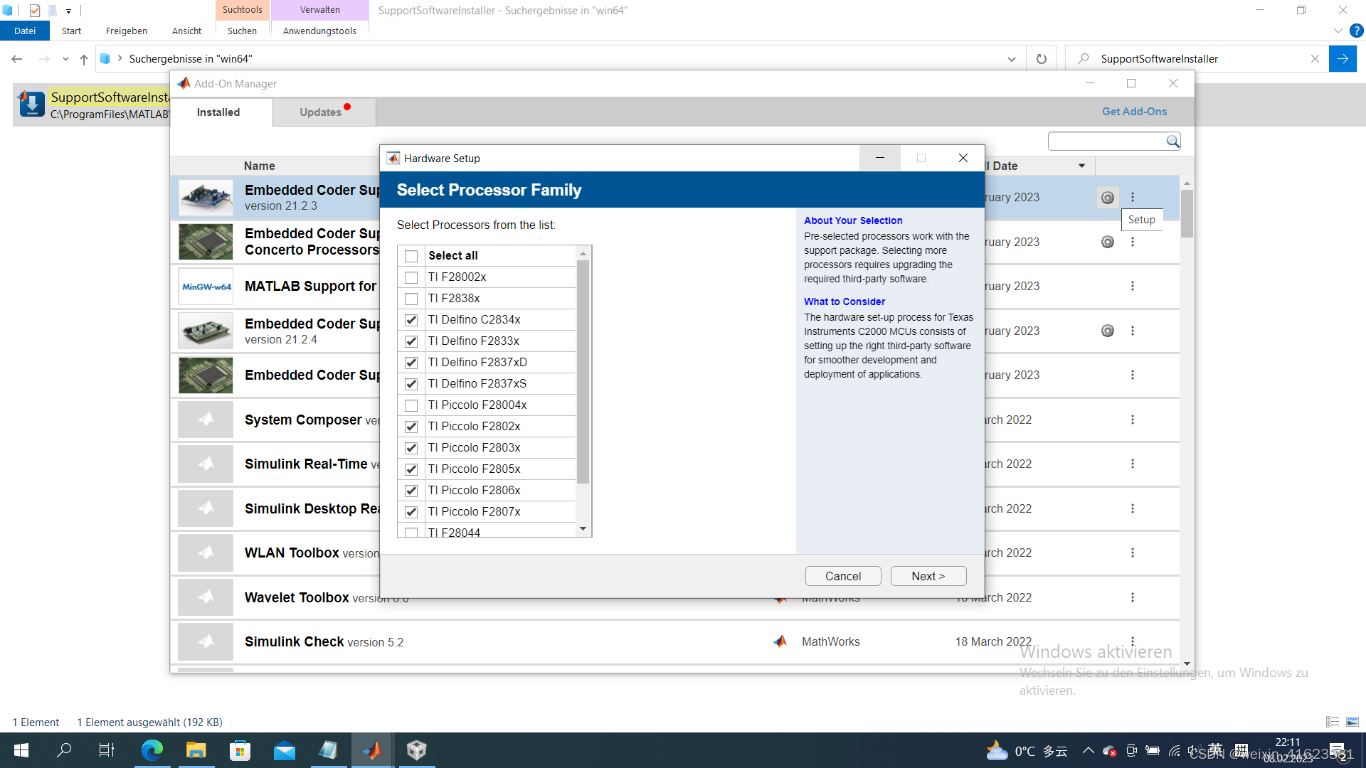 Matlab2021b离线安装Embedded Coder Support Package TI C2000 并模型自动代码生成CCS工程 ...