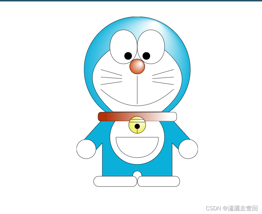 python绘画可爱的哆啦a梦