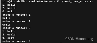 【Shell】读取用户终端输入内容