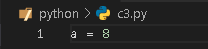 c3模块里面存在a = 8