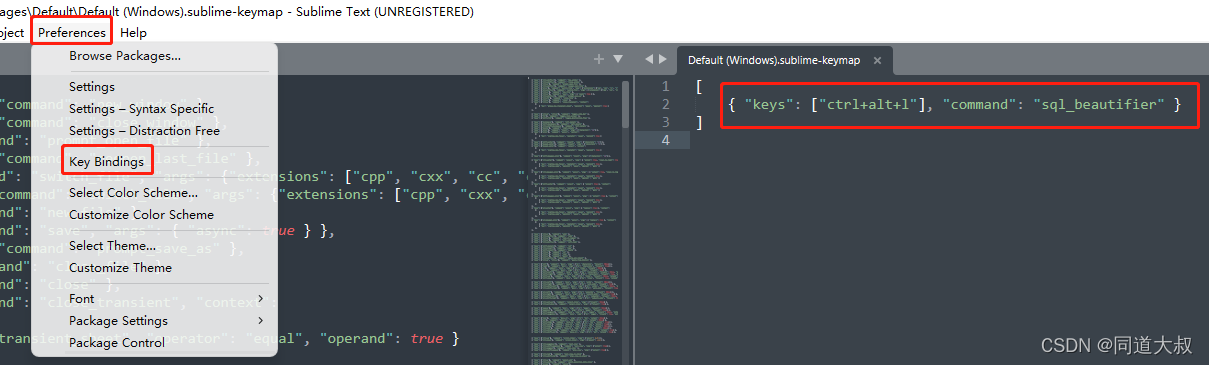 Sublime SQL Beautifier 安装及更改快捷键_sqlbeautifier-CSDN博客