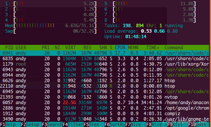 Linux使用：环境变量指南和CPU和GPU利用情况查看