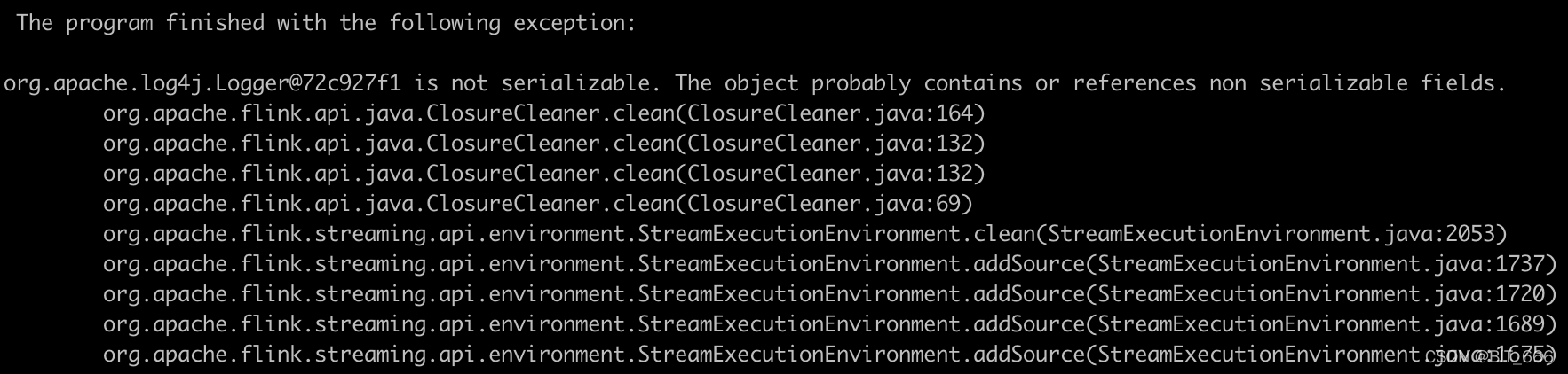 Flink 异常 - 2.The object probably contains or references non serializable fields 无法序列化问题